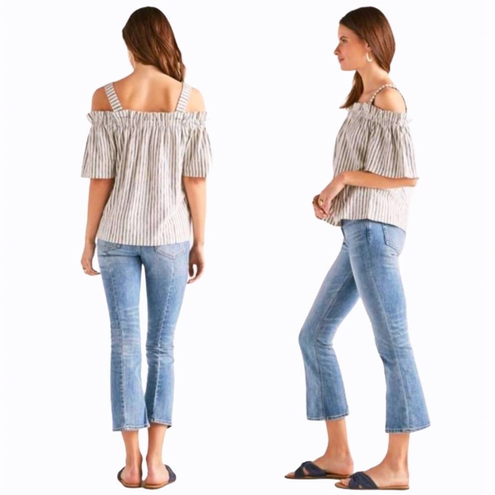 Lucky Brand 100% Cotton Off the Shoulder Top - S - Picture 1 of 16